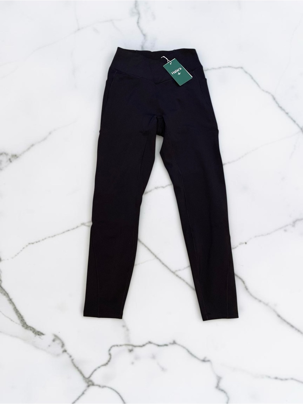 SoftlyZero™ Plush Thermal Black Halara 7/8 Length Leggings